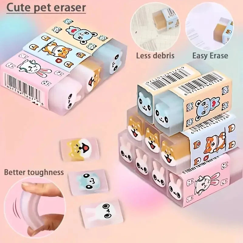 Cute Animal Shaped Erasers Kawaii Cartoon Erasers for School Stationery and Kids Gifts Kawaii School Supplies Oasis Select