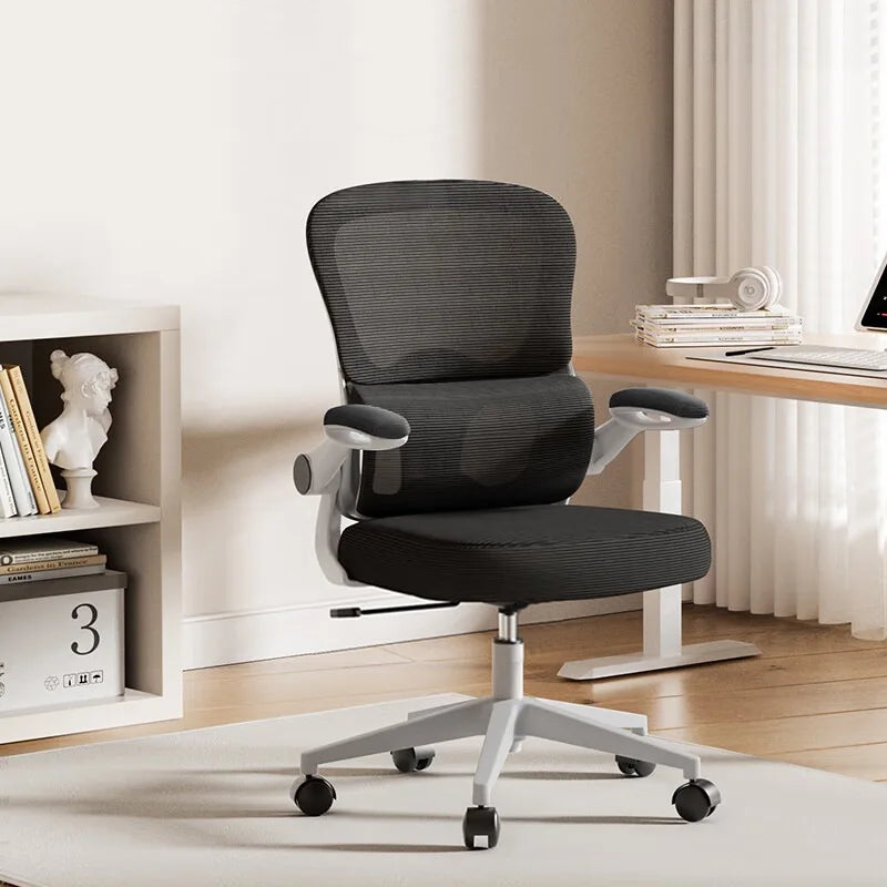 Multi-functional Computer chair Home sedentary comfortable backrest Dormitory student office chair seat Oasis Select Gray-BlackGrade3