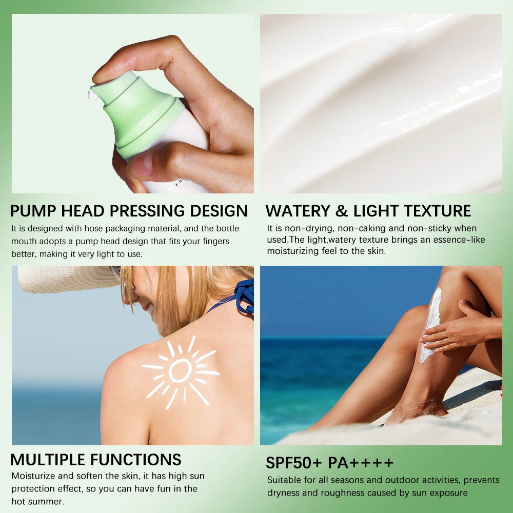 Sunscreen SPF 50 Centella Asiatica No Sticky Refreshing Sunscreen 50ml Sunscreen Essence for Dry Oily Sensitive Skincare Oasis Select