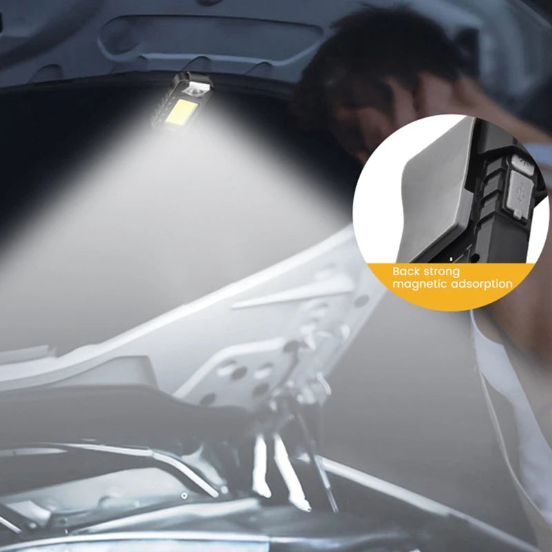 1 Pcs Multi-Purpose Type-C Rechargeable Head Light Outdoor Backpack Clip Walking Lamp Oasis Select