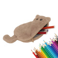 Pencil Case 1PC Cute Plush Cat Pencil Case Small Animal Design Fashion Pen Pouch School Supplies Stationery Box Gift For Kids Oasis Select Red