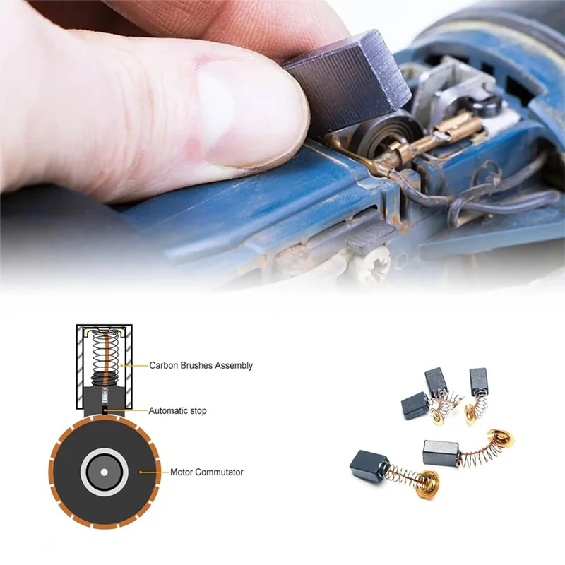 ~WISH Electric Motor Carbon Brushes For Power Tool Replacement Parts For The Maintenance Of Carbon Brush Motors Oasis Select