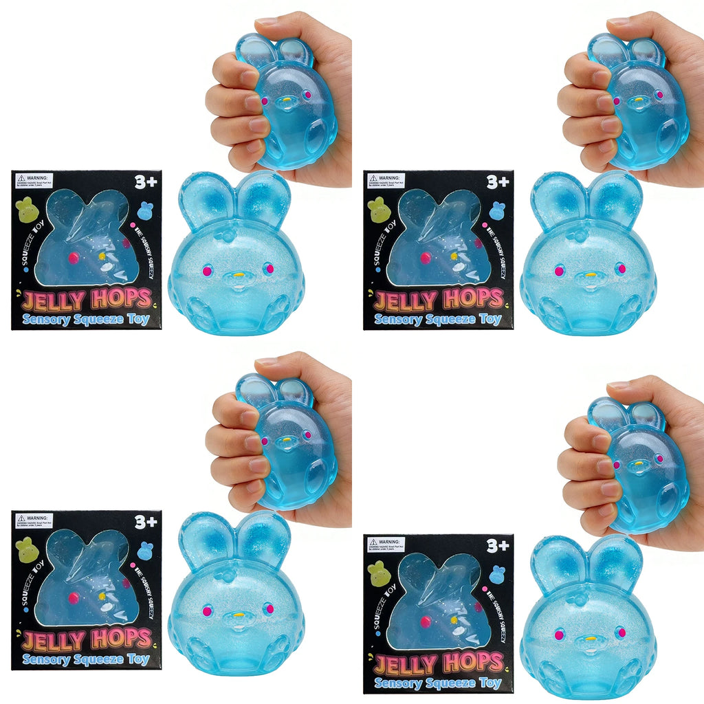 Rabbit Jelly Squishy Toy TPR Fidget – Kids & Adults Squeeze Fun