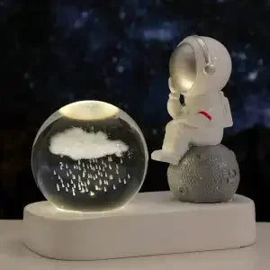 Astronaut Night Light Desktop Small Ornaments Decorative Crystal Ball