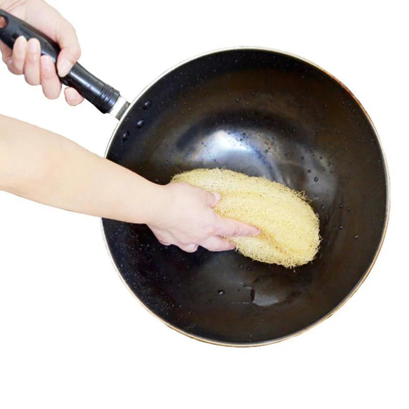 Full Loofah Natural Exfoliating Biodegradable Loofah Sponge Cellulose Natural Shower Sponge Scrubber For Kitchen Bathroom Oasis Select One Size