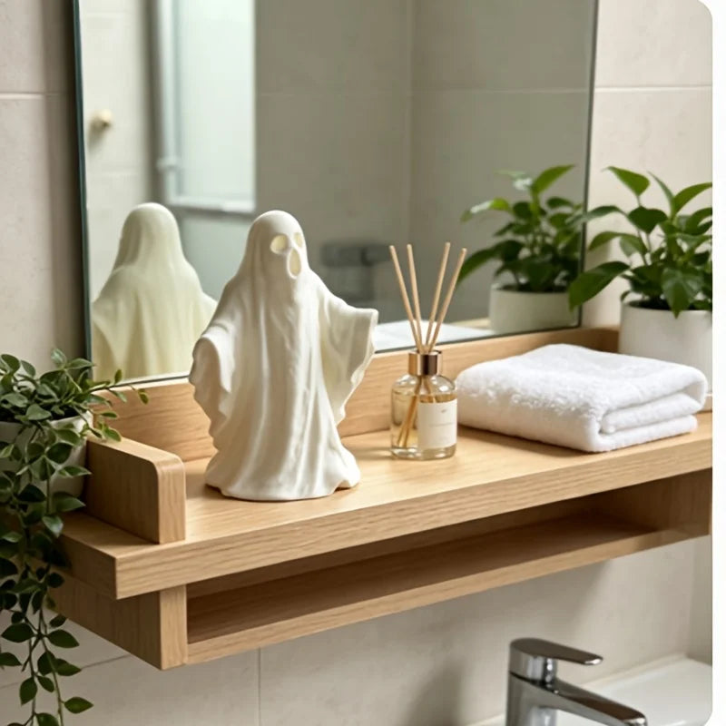 Minimalist Ghost Figurine 3D Printed Mystery Standing Spirit Statue Neutral Calm Ornament Table Decor for Living Room Home Gifts Oasis Select