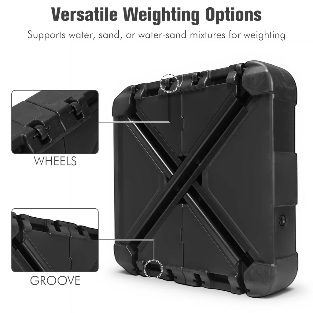 Cantilever Umbrella Base with 4 Wheels Umbrella Stand Patio Umbrella Base 100L Water Tank for Outdoor Patio Umbrellas Accesoory Oasis Select