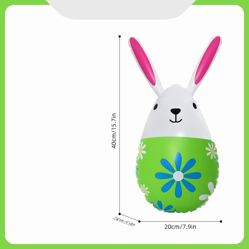 Inflatable Colorful Rabbit Egg Christmas Easter Toys Home Garden Decorations Accessories for Festival Party Outdoor Sport Toy Oasis Select Green