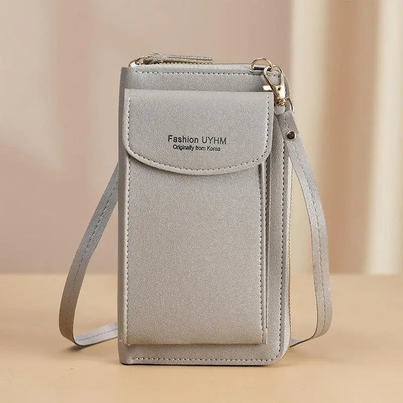 Women's Mini PU Leather Crossbody Bag | Zipper Flap Purse