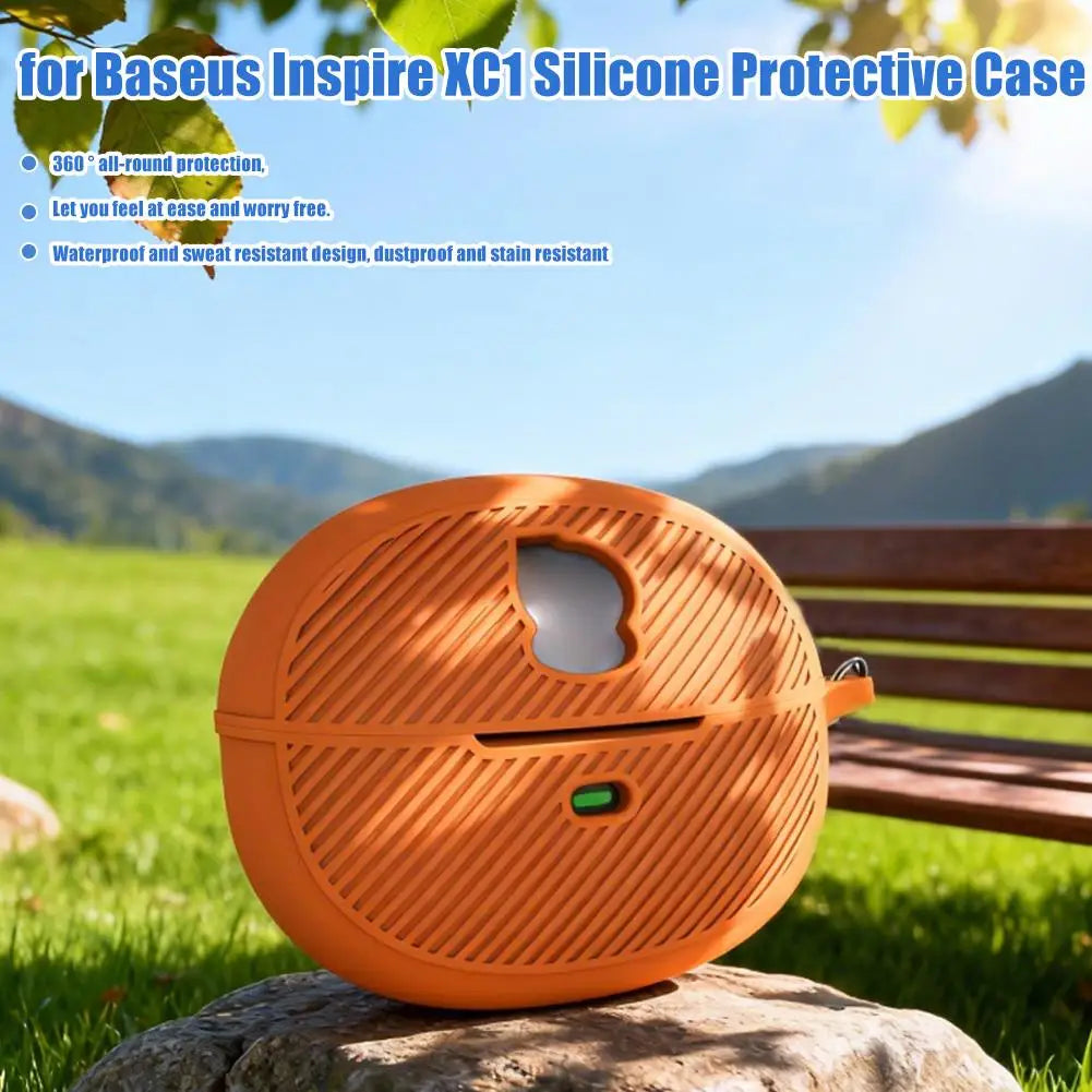Silicone Case for Baseus Inspire XC1 – Waterproof + Carabiner