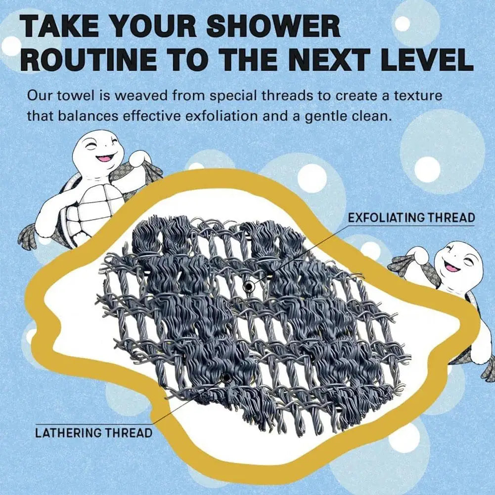 Exfoliating Shower Towel – Extra Long Body Scrubber | Men & Women Exfoliating Body Scrubber Oasis Select