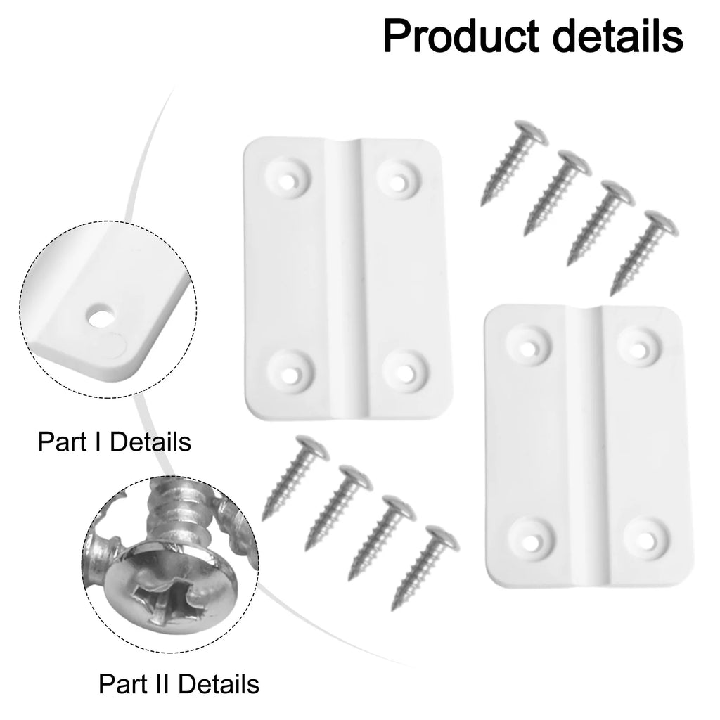 2pcs Replacement Hinges With 8pcs Stainless Screws Plastic Hinges Kit For Igloo Coolers Box Wooden Box Oasis Select