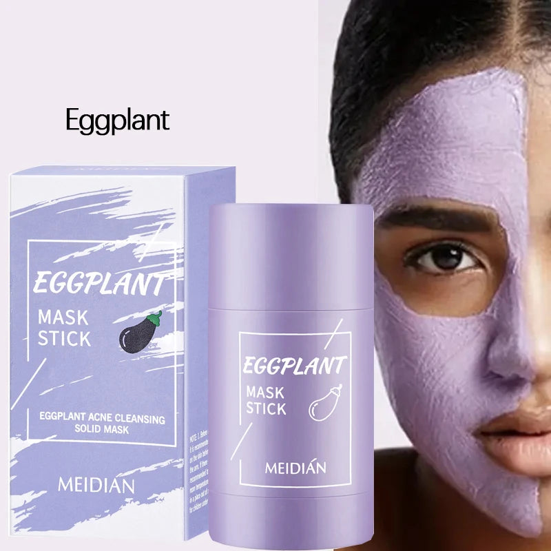 Green Tea & Eggplant Mud Mask Stick – Deep Clean & Moisturize Facial Mud Mask Oasis Select Eggplant