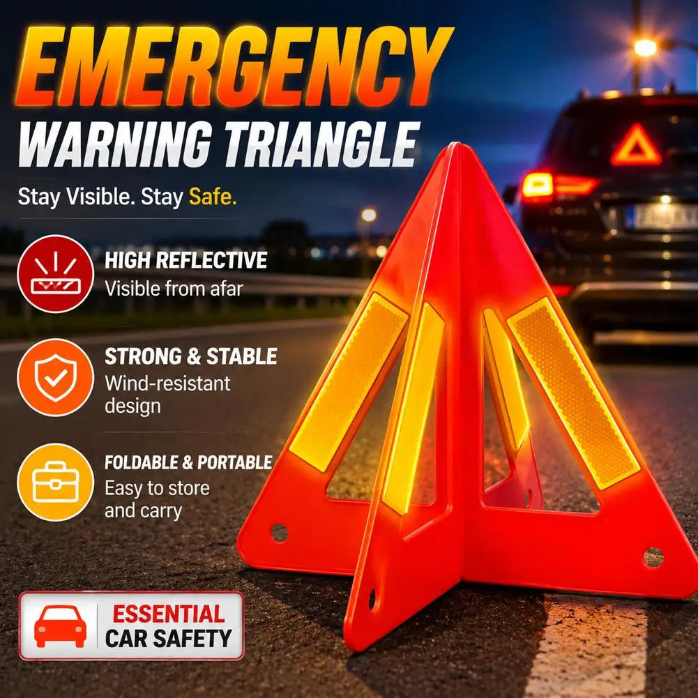 Foldable Reflective Emergency Warning Triangle | Roadside Safety