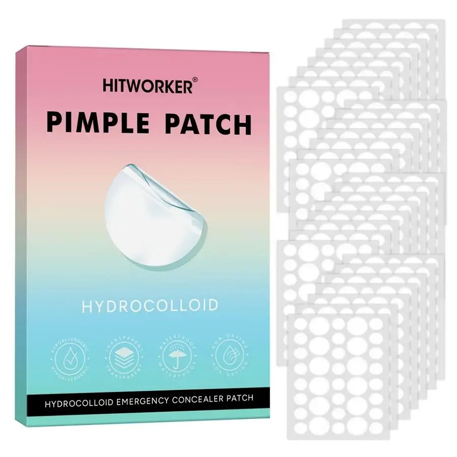 180/360/540/720pcs Hitworker Acne Patches, Hydrogel Cover, Cute Design, Suitable for All Light Skin Tones, Daily Use & Photo Pro Oasis Select 720pcs