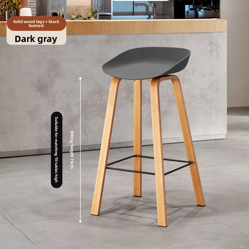 Nordic Bar Chair Modern Simple Wrought Iron Fashion Creative