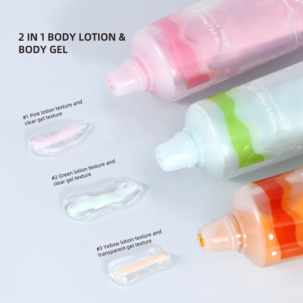 2-in-1 Body Lotion Body Gel Nature Lock Water Anti Aging Brightening Repairing Improve Skin Elasticity Double-tube Body Lotion Oasis Select