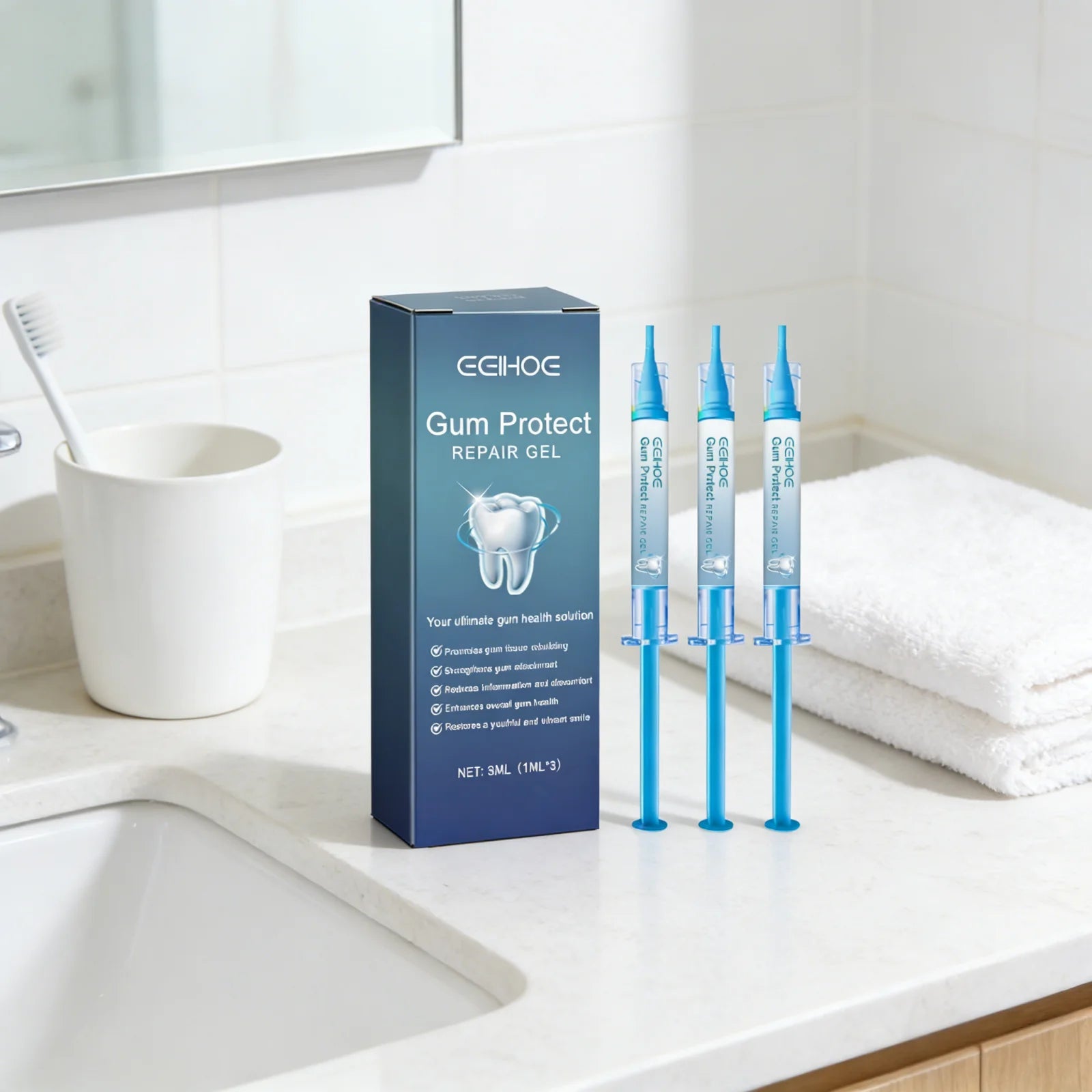 Eelhoe Gum Care Repair Gel Strengthening Repairing Soft Tissue Restore Healthy Oral Portable Soothe Gum Discomfort Tooth Serum Oasis Select