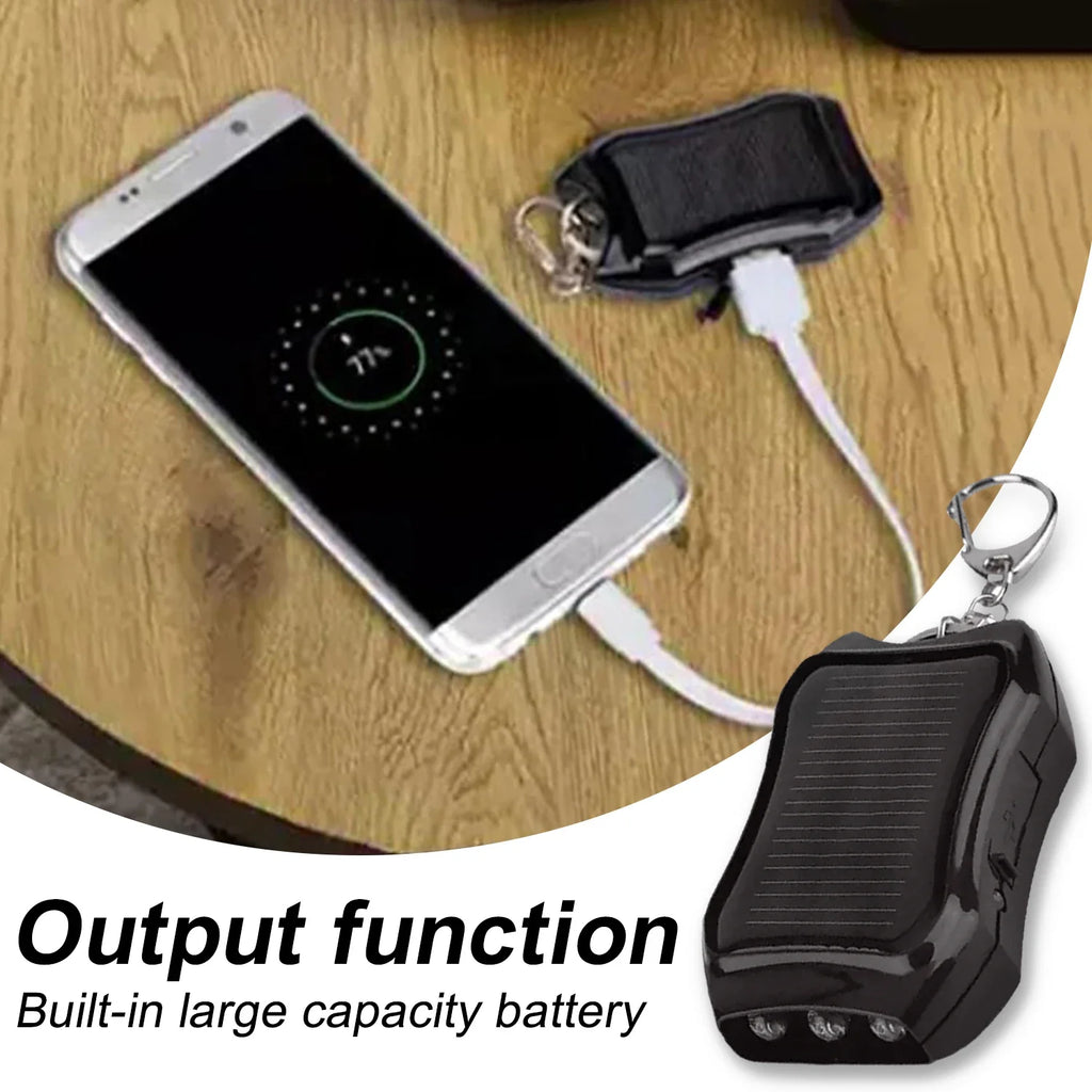 Mini Keychain Light Portable Solar Charging Flashlight Small Torch Emergency Lights USB Rechargeable Keychain Flashlights Oasis Select