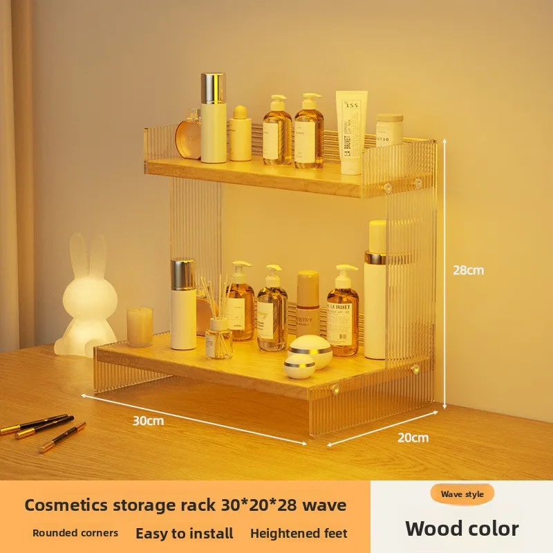 Multi-functional Desktop Shelf Household Cosmetics Storage Rack Acrylic Storage Rack sturdy and durable Oasis Select 30cmF