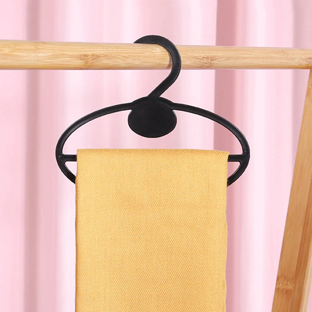 20pcs Oval Scarf Shawl Tie Holder Circle Shape Coat Hanger Multifunctional Clothes Display Rack Holder Organizer Space Saving Oasis Select