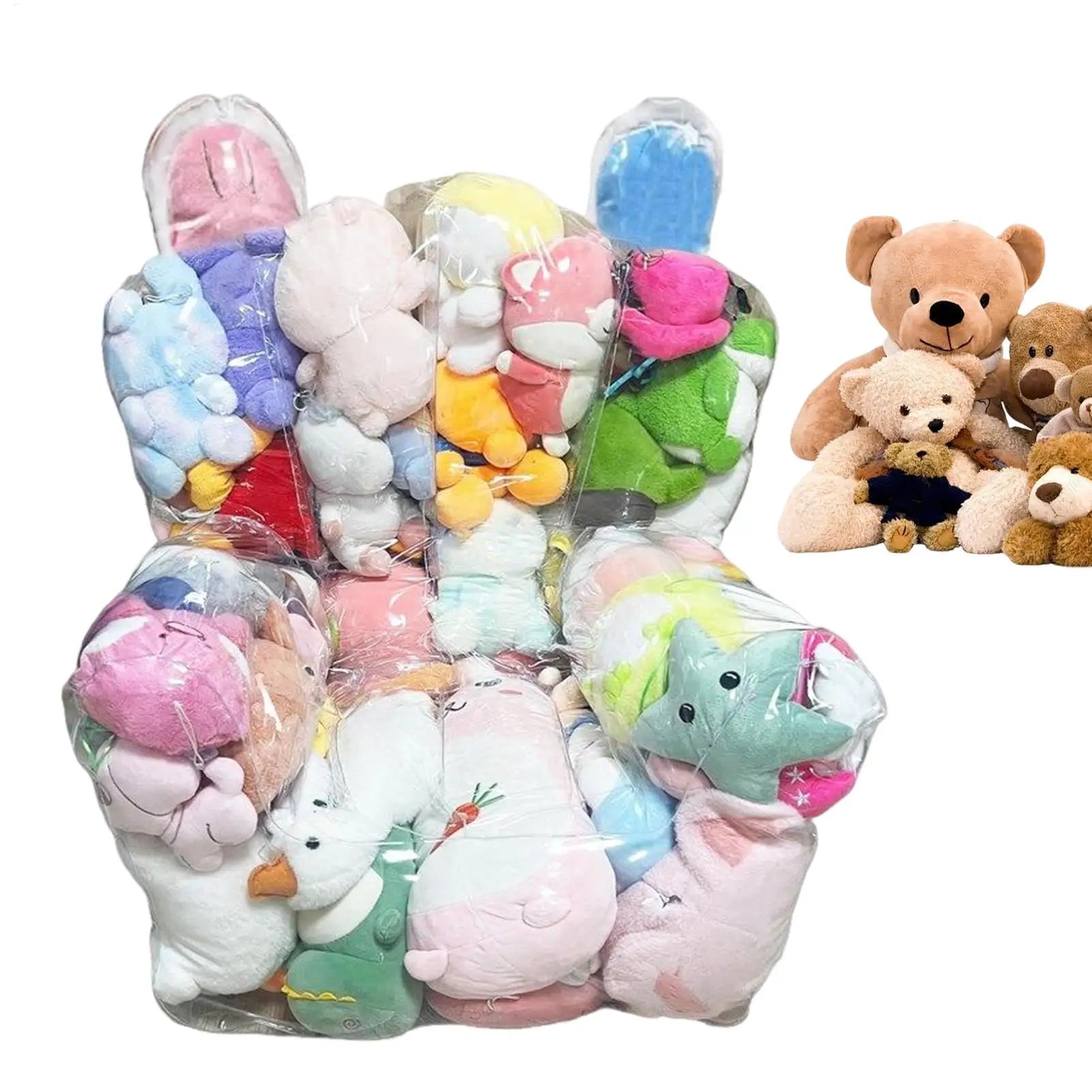 Bean Bag Stuffed Animal Storage Plush Toys Organizer Chair for Kids Organizer Large for Living Room Dorm Bedroom Playroom Oasis Select