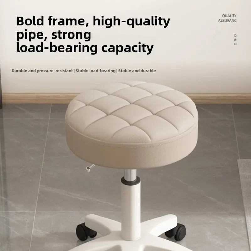 Massage stool Beauty salon stool Lifting rotating round stool Hair manicure Barber shop stool Round stool with wheels Oasis Select