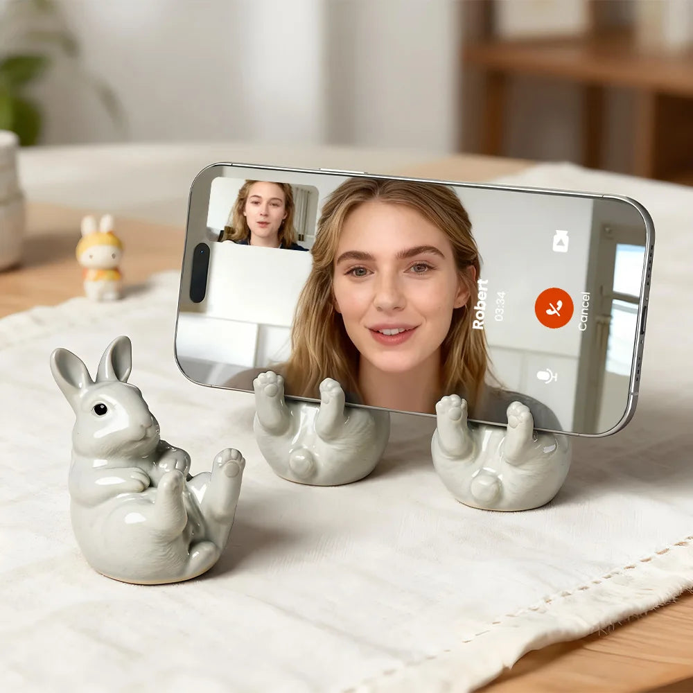 Bunny Phone Stand Mold Portable Silicone Bunny Mold Easter Bunny Mold Lightweight For Bedside Office Home Oasis Select