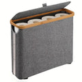 Toilet Paper Storage 28L, Toilet Paper Basket with Lid for Bathroom Storage Organizer, Free Standing Holds Up to 9-12 Rolls Oasis Select Grey