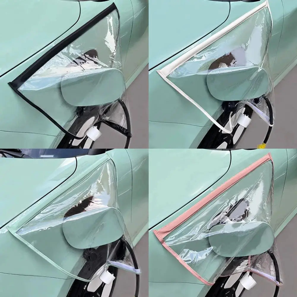 EV Charging Port Rain Cover – Universal Waterproof PVC Shield