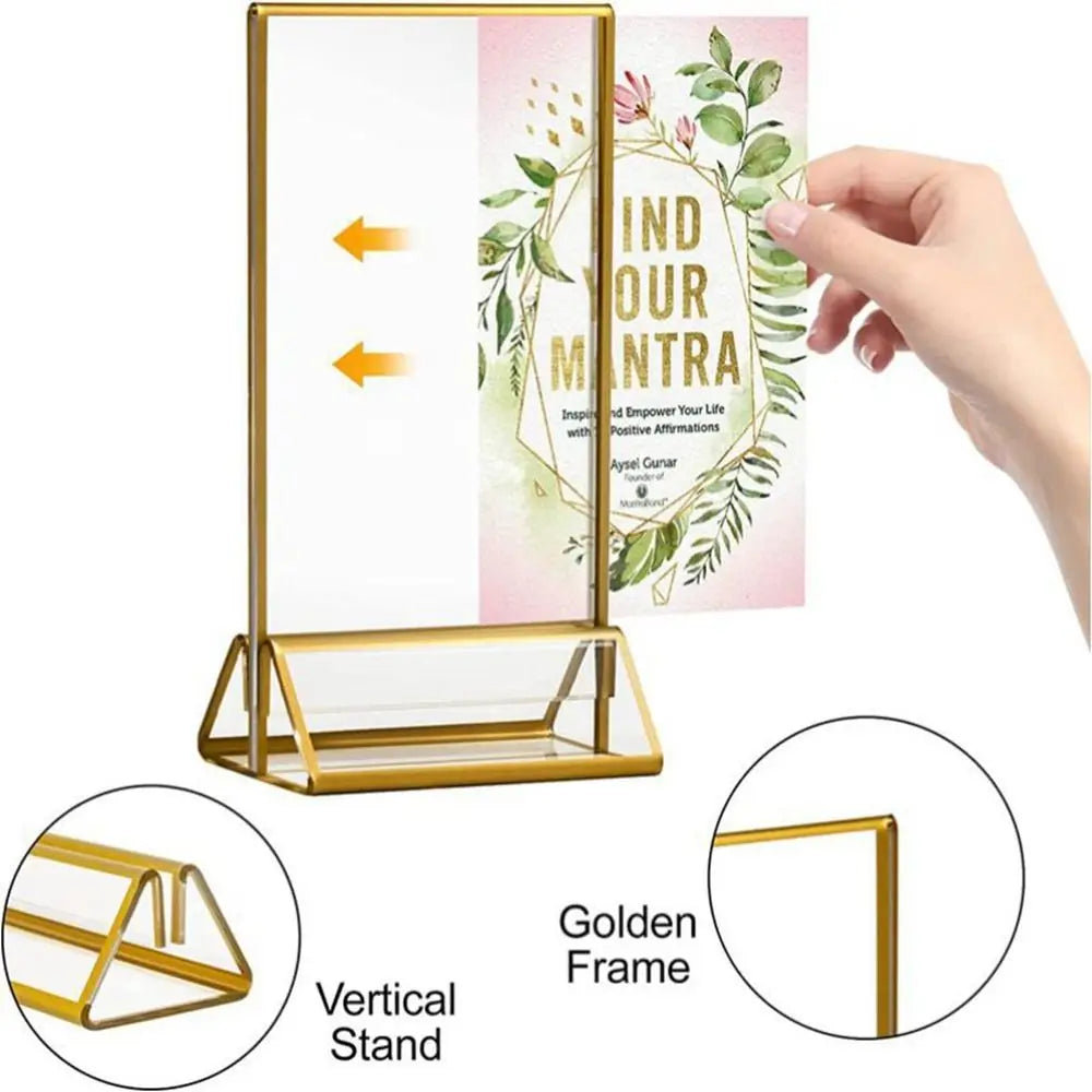 Fashion Acrylic Table Number Hold DIY Double-Sided Menu Stand Party Decor Phnom Penh Display Signs Support Party Oasis Select