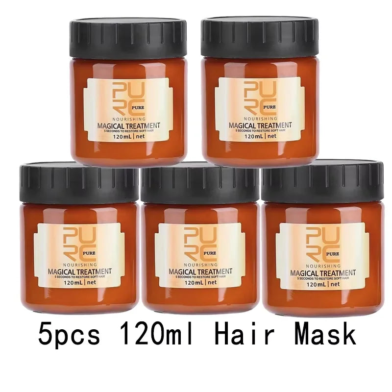 PURC Argan Oil Hair Mask Repair Damaged Frizz Masks Nourishing Smoothing Magic Hair Treatment Conditioner Hair Care Oasis Select 5 x 120ml