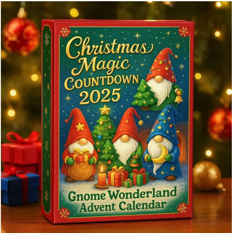 2025 Christmas Magic Gnome Wonderland Arrives 24-Day Christmas Advent Calendar 2D Acrylic Gnome Holiday Blind Boxes Oasis Select