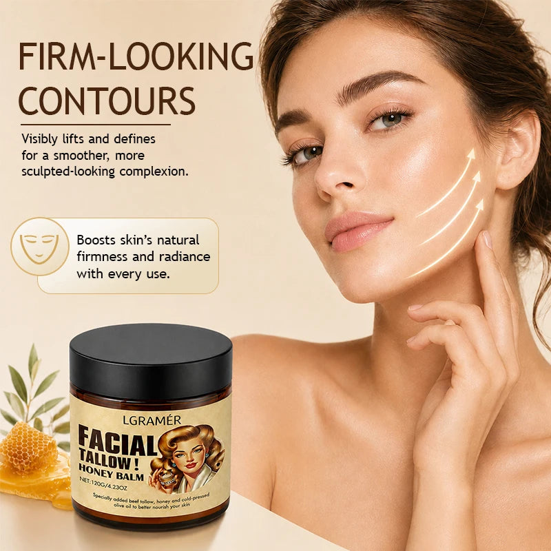 Beef Tallow & Honey Face Cream – Natural Daily Moisturizer