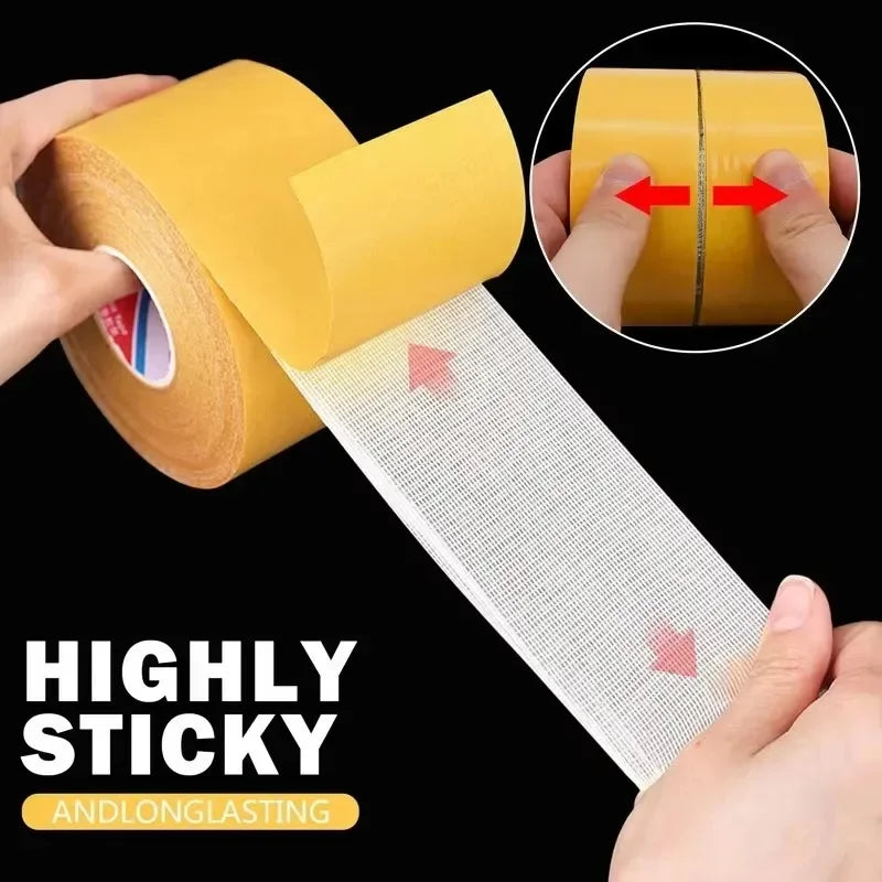 Super Traceless Carpet Adhesive Double Sided Cloth Base Tape with Strong Fixation High Viscosity for Waterproof Translucent Mesh Oasis Select