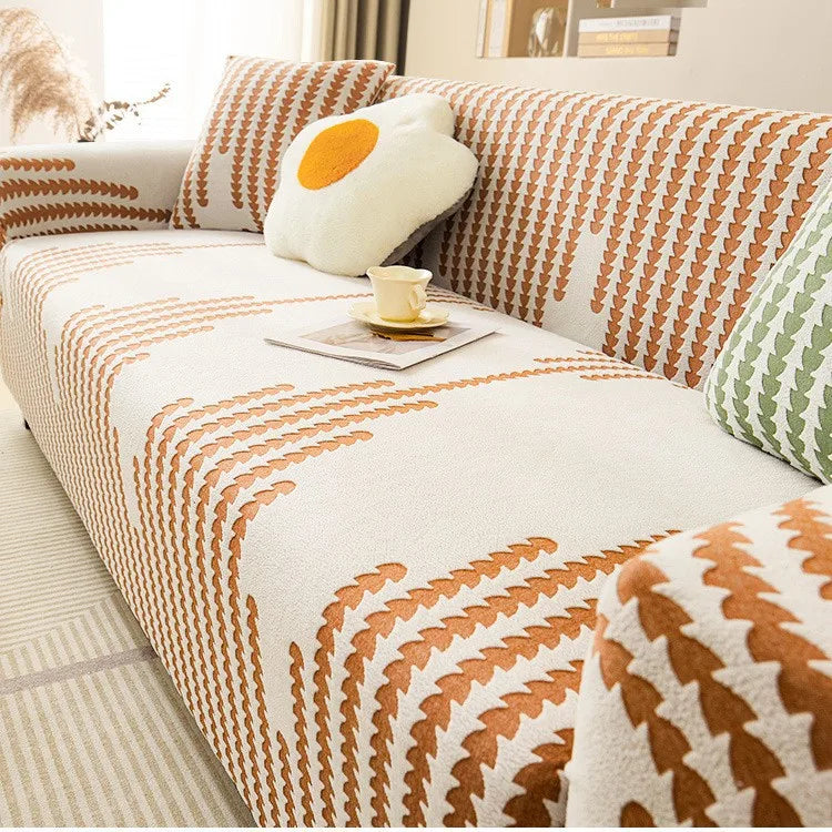 New All-inclusive Anti-cat Scratch Elastic Sofa Cover, One-piece Anti-slip Sofa Protective Cover Cover Sofa Oasis Select 3 people 190-230cm Light Brown