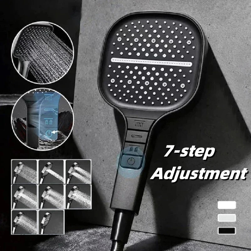 Large Shower Head 7 Modes Adjustable Shower Head Bathroom High-pressure Water-saving Shower Mixer Nozzles Bathroom Accessories Oasis Select