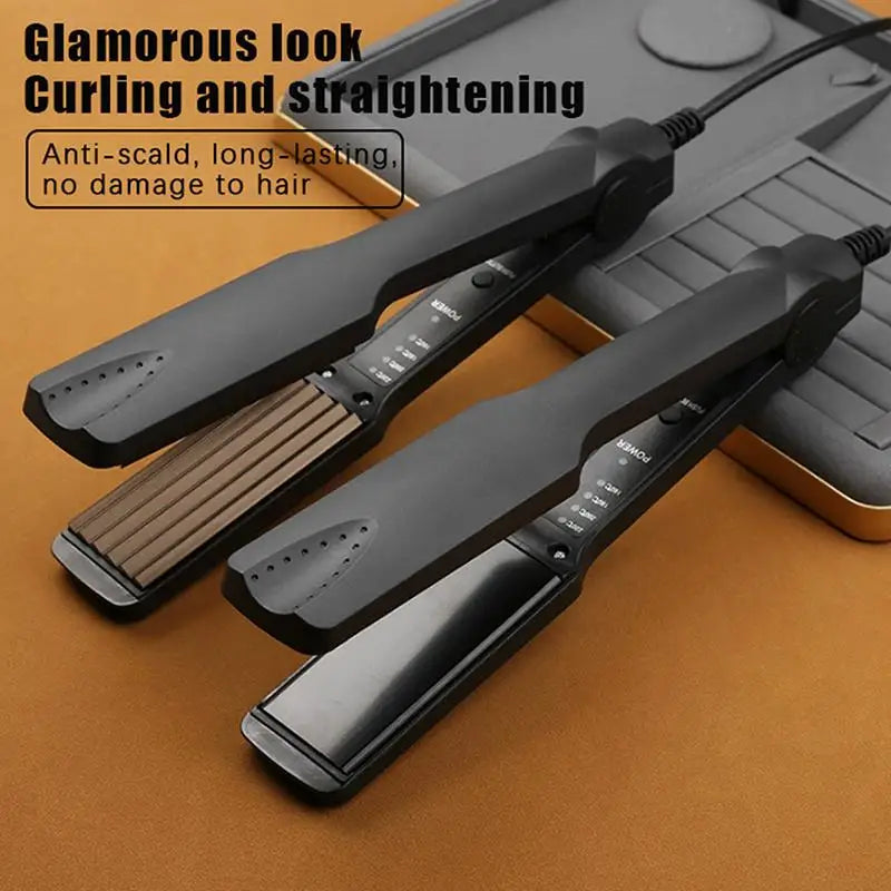 SU Hair Straightening Irons Dual Use Fast Warm-up Thermal Professional Ceramic Heating Plate For Straightening Curling Air Bangs Oasis Select