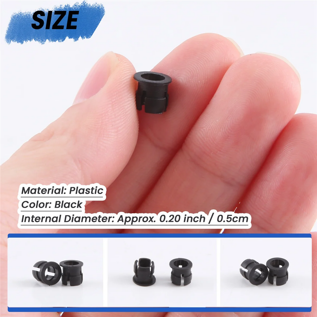 100 Pieces Black Plastic 5mm LED Clip Holder Display Panel Mount Cases Oasis Select