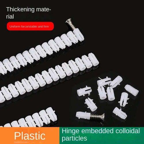 100PC/lot M4 M6 plastic Expansion Pipe Flat Head Self-Tapping Screw Nylon Tube bolt Wall Wood Hardware decoration Fasteners Oasis Select B-M4X10MM 100pc