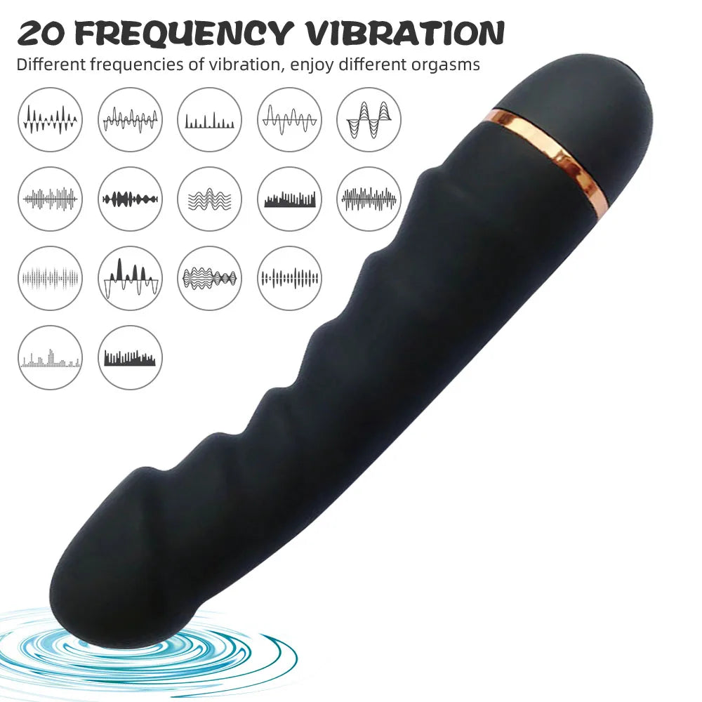 20 Modes Vibrator Soft Silicone Dildo Realistic Penis Strong Motor G-spot Clitoral Stimulator Female Masturbator Adult Sex Toys Oasis Select