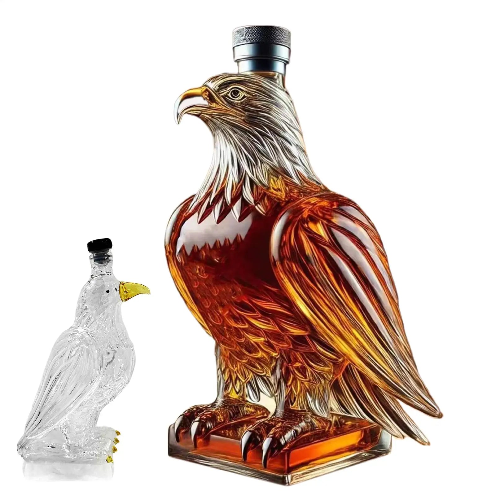 Eagle Shaped Whiskey Decanter Glass Animal-Shaped Whiskey Bottles Collectible Novelty Container Wine Decanter Bar Decoration Oasis Select