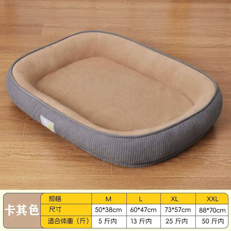 Pet Dog Kennel Four Seasons Can Be Disassembled and Washed Medium-sized Small Dog Winter Warm Winter Dog Sleeping Mat Cat Kennel Oasis Select Brown XL 73x57cm