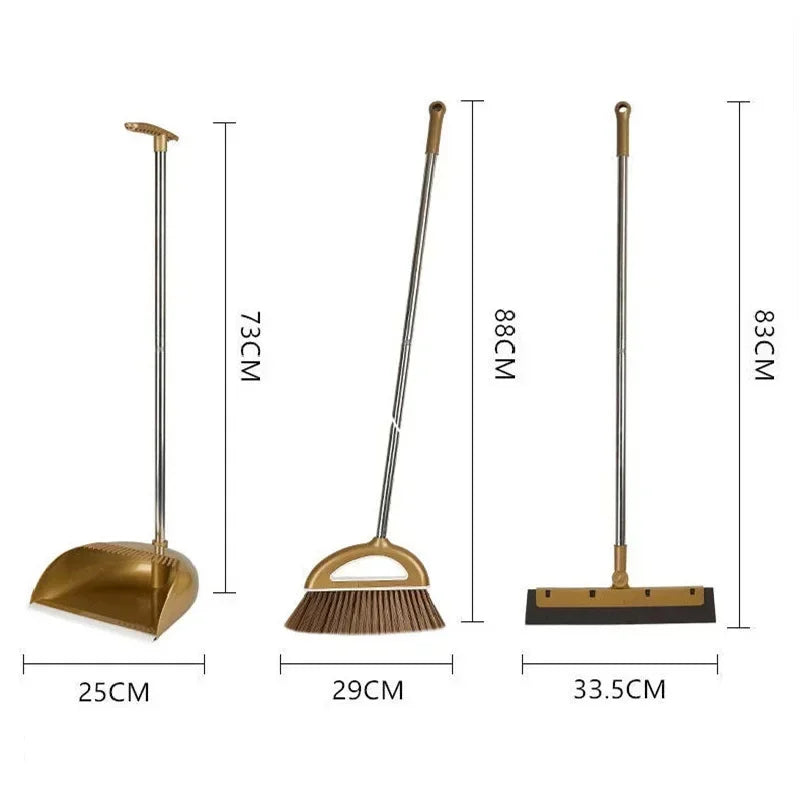 Magic Broom and Plastic Dustpan Set Cleaning Tools Sweeper Wiper for Floors Home Accessories Sweeping Dust Brush Multifunction Oasis Select