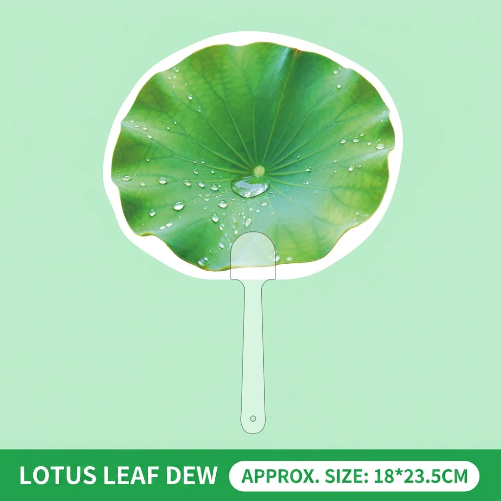 Double Sided Printed Fan Lightweight Pp Plastic Fan Summer Cooling Fan Modern For Graduation Gift Outdoor Travel Promotional Oasis Select Light Green