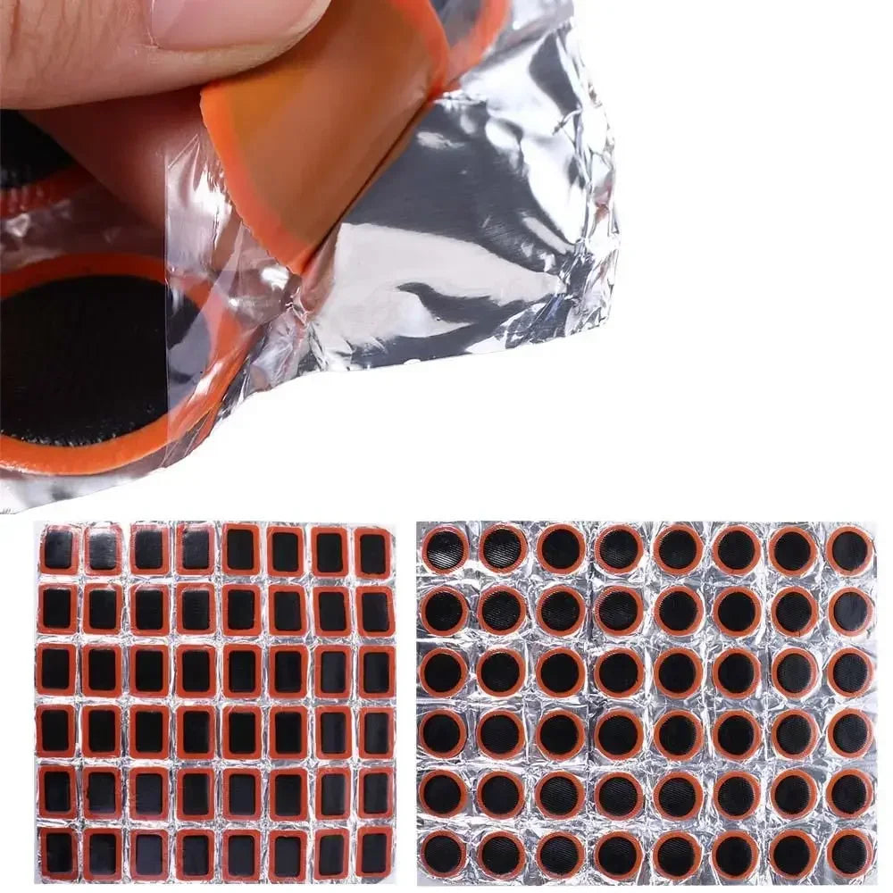 48-Piece Professional Bike Patch Kit - Vulcanizing Tire Repair Set for MTB & Road Bicycle Inner Tubes, Emergency Puncture Fix Oasis Select