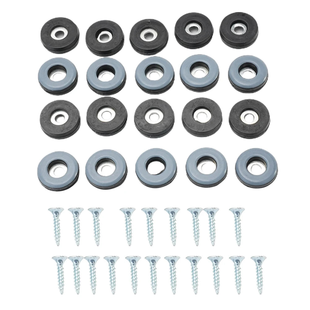 20pcs Furnitures Glides With Screws PTFE For Sofa Bed Table Couch Dining Chairs Heavy Duty Furnitures Feet Sliders Oasis Select