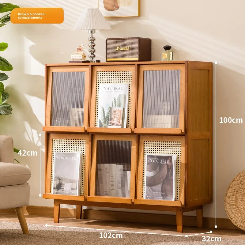 Medieval magazine rack Floor-to-ceiling newspaper and newspaper storage rack Children's exchange rack Against the wall Brochure Oasis Select Brown 2-6