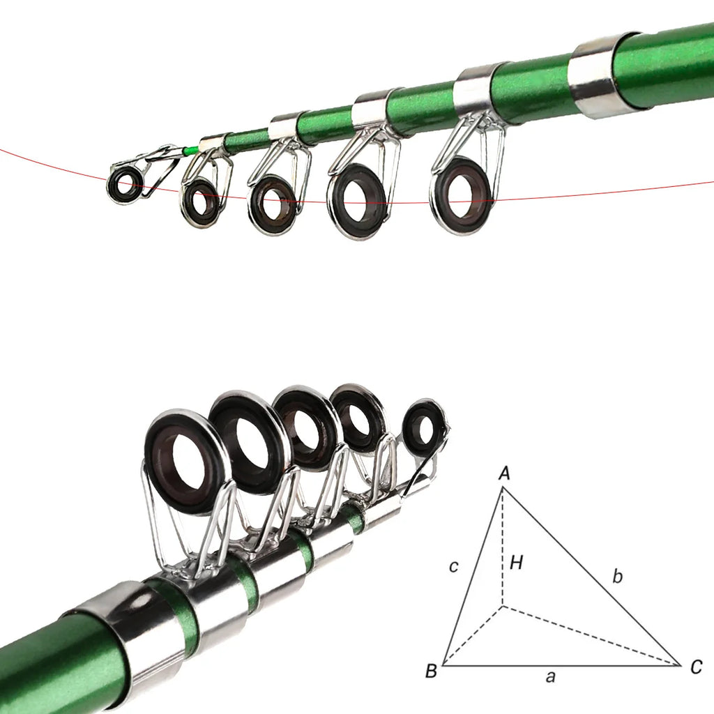 1.8m green pole wheel set fishing gear, complete set of equipment, cast pole, sea fishing, sub pole, mandarin fish Oasis Select