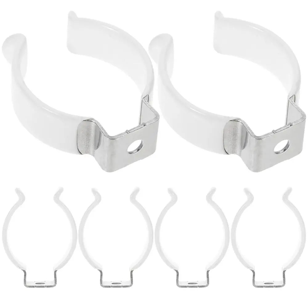 5Pcs Fixing Clips Spring Terry Clip Clamp Holders With Rubber Protection Lamp Tube Clip T3/T4/T5/T6/T7/T8/T9/T10 Base Tool Oasis Select